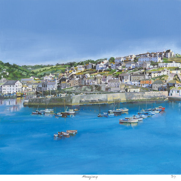 Print-IC108P - Mevagissey Art Print-Whistlefish