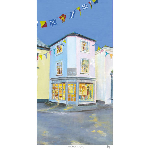 Print-IC112P - Padstow Evening Art Print-Whistlefish