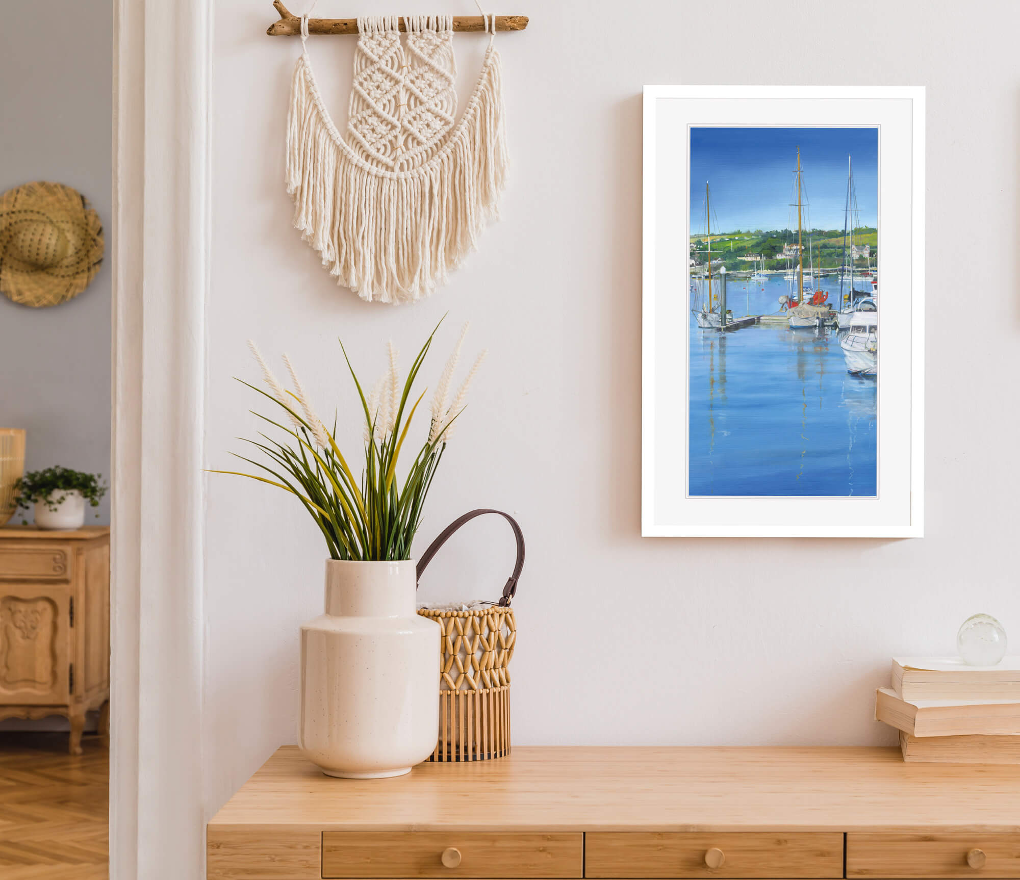 Print-IC123P - Falmouth Marina Art Print-Whistlefish