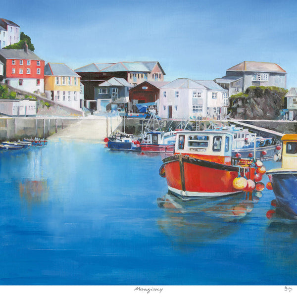 Print-IC125P - Mevagissey Art Print-Whistlefish