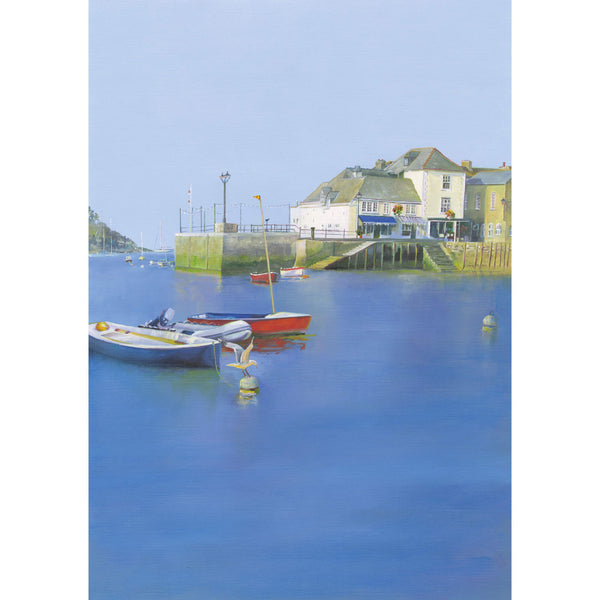 Print-IC128P - Town Quay Fowey Art Print-Whistlefish