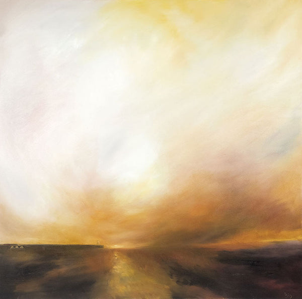 Print-IC137P - Distant Sunset Art Print-Whistlefish