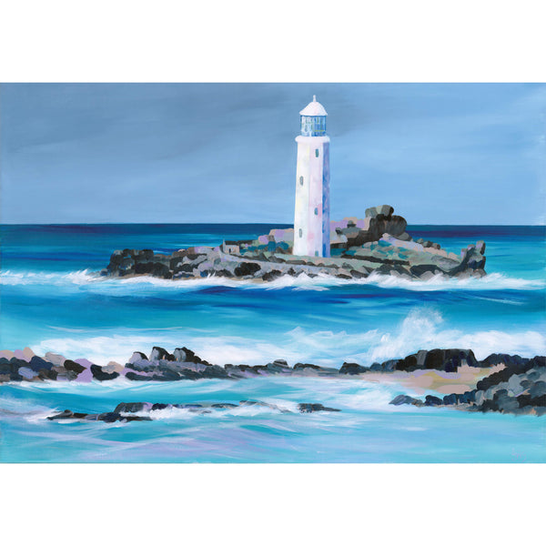 Print-IC177P - Godrevy Art Print-Whistlefish