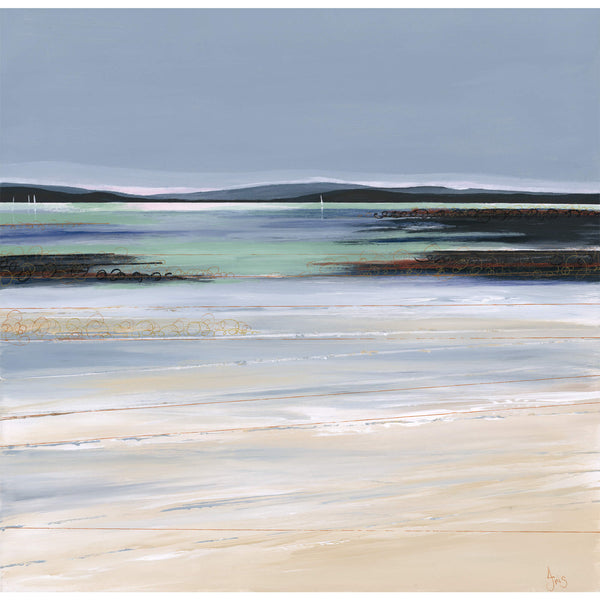 Print-IC210P - South Sands Beach, Salcombe Art Print-Whistlefish