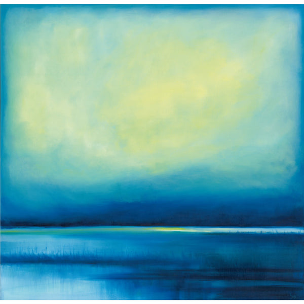 Print-IC233P - Aqua Skies, Marazion Marshes Art Print-Whistlefish