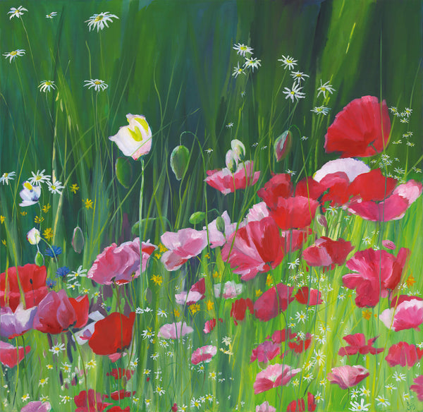 Print-IC250P - Poppy Field Art Print-Whistlefish