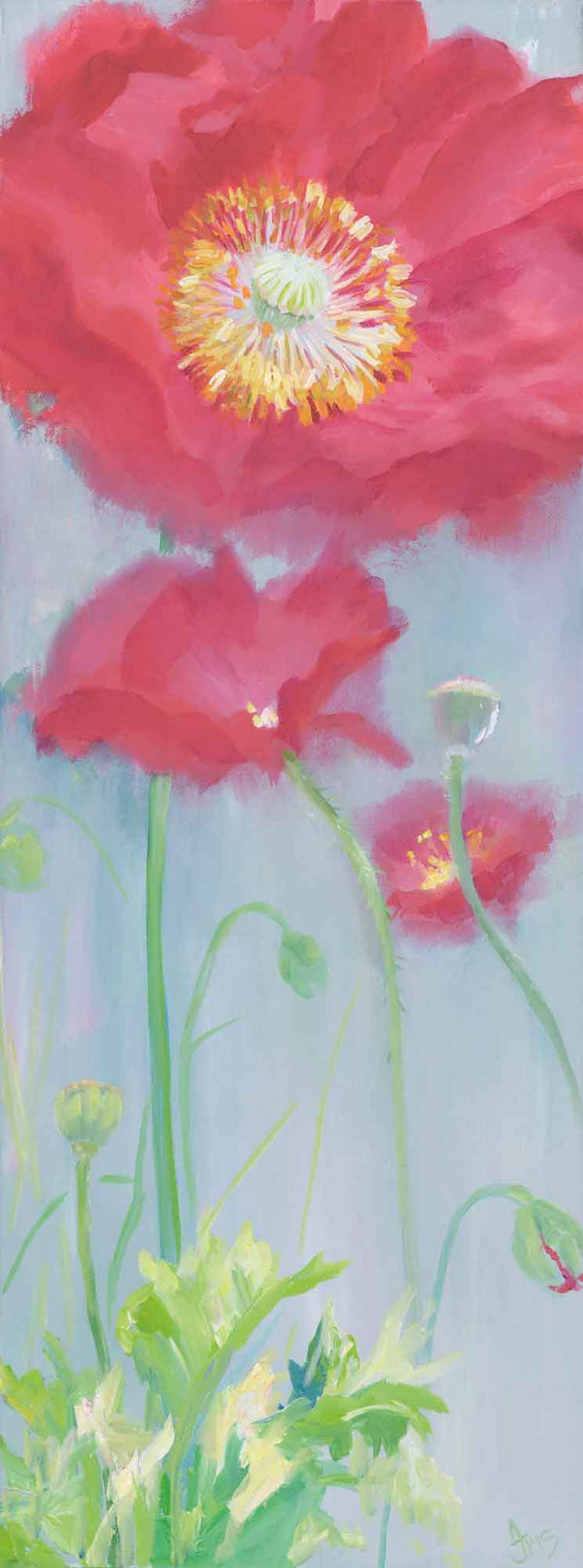 Print - IC277P - Poppies in the Fields Large - Poppies of the Fields - Art Print - Whistlefish