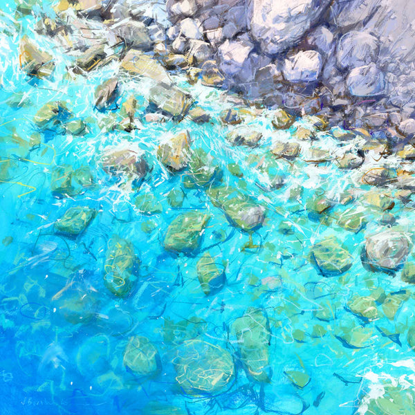 Print-BART122P - Rocks at Myrtos beach-Whistlefish