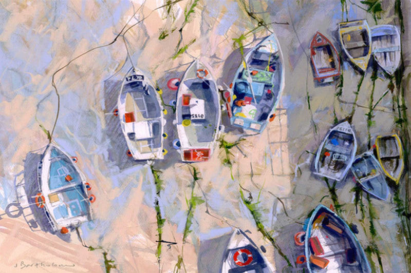 Print-BART135P - Moorings St Ives Harbour Medium Print-Whistlefish