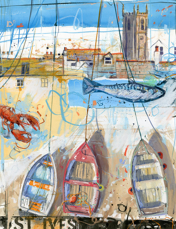 Print - JBPA-MSI4-062P - St Ives Montage 4 Art Print - St Ives Montage 4 Art Print - Whistlefish