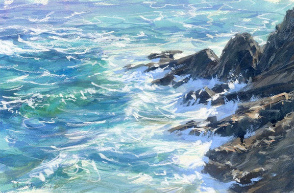 Print-BART129P - The Point near Porthchapel Print-Whistlefish