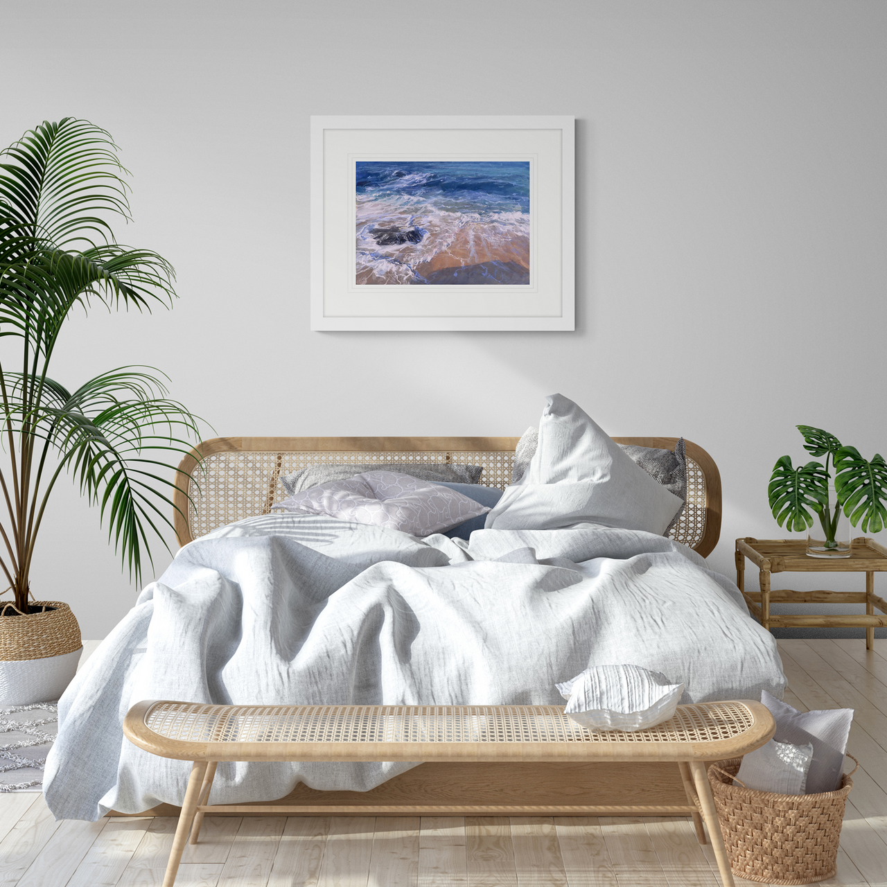 Print - JBPA-PW-030P - Porthmeor Wash Art Print - Zawn Reath Breaker Art Print - Whistlefish