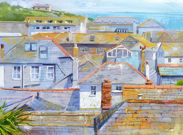 Print - JBPA-SIR-061P - St Ives Rooftops Art Print - St Ives Rooftops Art Print - Whistlefish