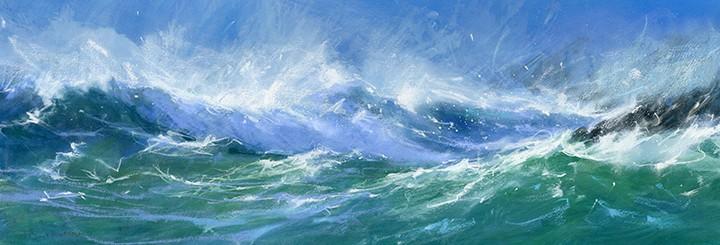 Print-BART60P - Turbulent Cove Art Print-Whistlefish