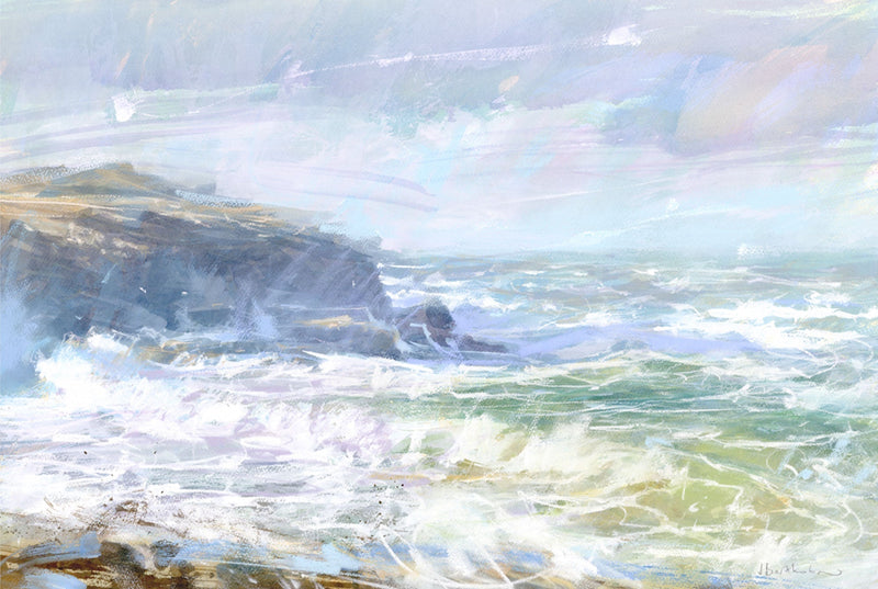 Print-BART125P - Winter seas and headland-Whistlefish