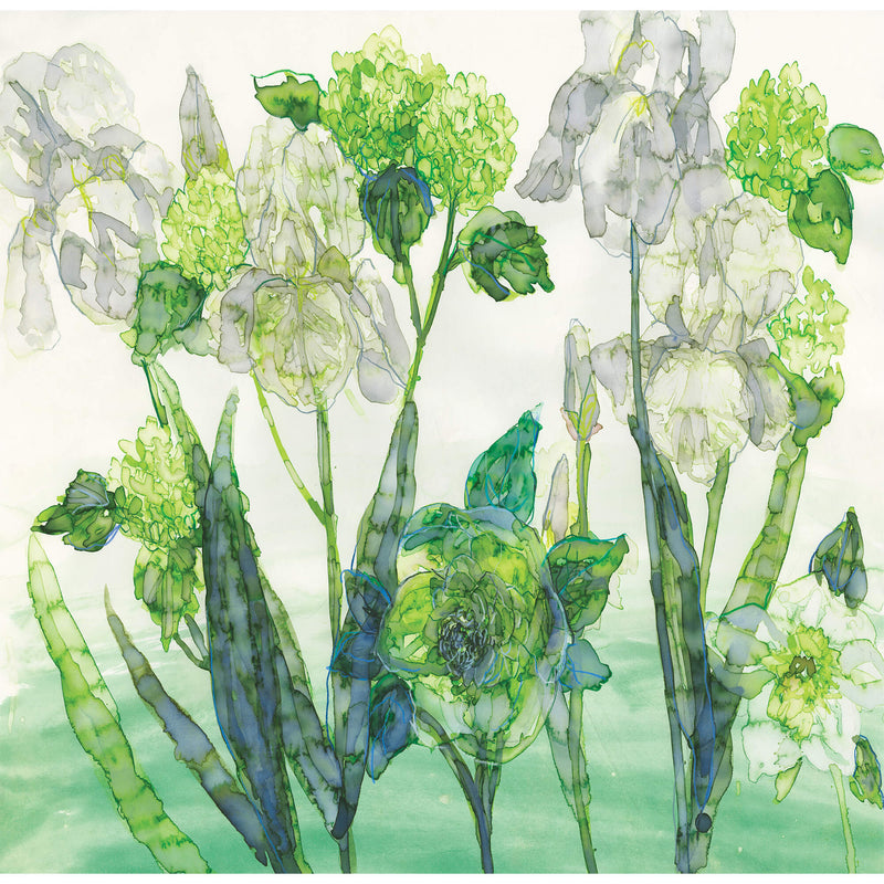 Print-JT54P - Iris, Hellebore & Viburnum Art Print-Whistlefish