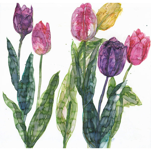 Print-JT60P - Mixed Tulips Art Print-Whistlefish