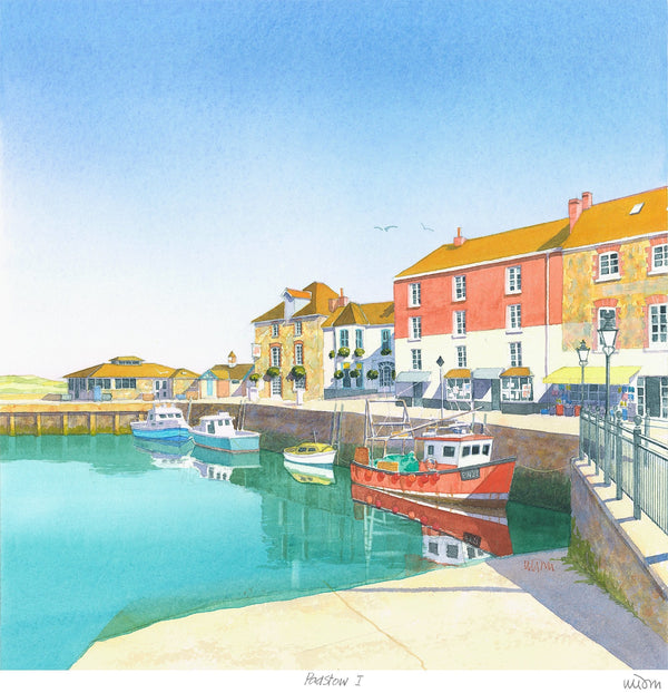 Print-JW005P - Padstow 1 Art Print-Whistlefish