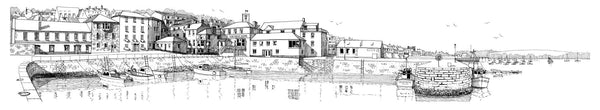 Print-JW011AP - Falmouth Harbour Art Print-Whistlefish