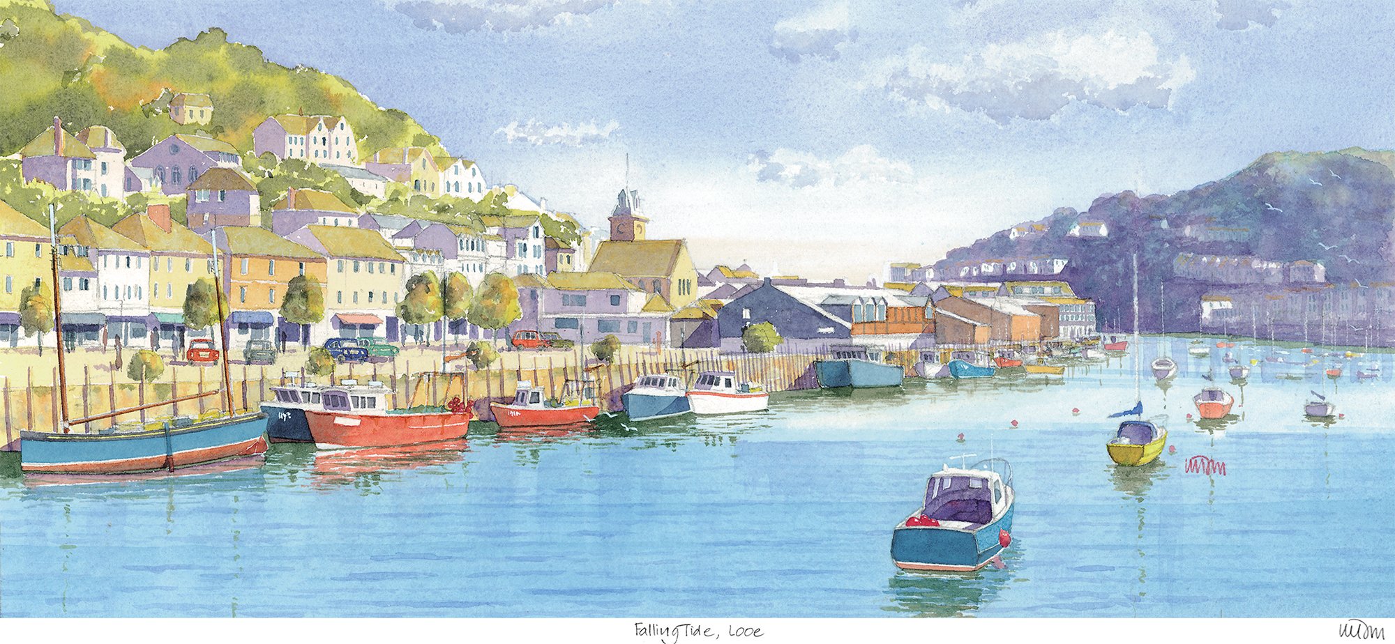 Falling Tide Looe Art Print - Whistlefish