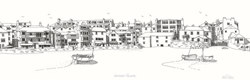 Print-JW212P - Harbour Beach St Ives-Whistlefish