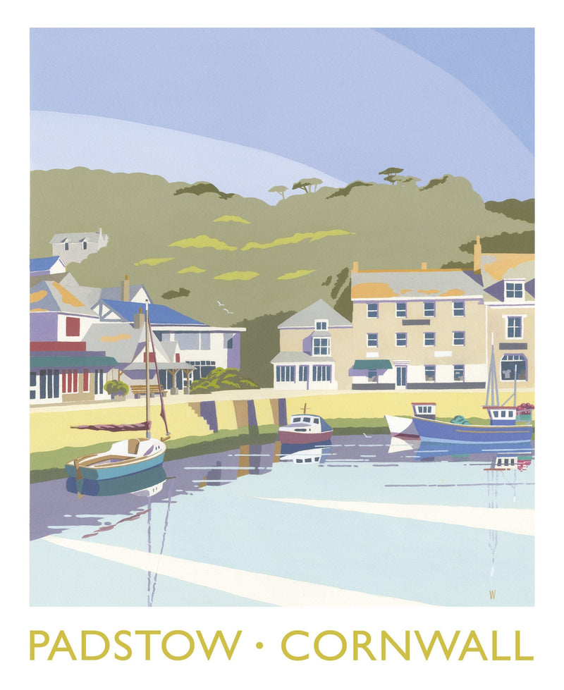 Print-JW242P - Padstow Cornwall 1 Art Print-Whistlefish