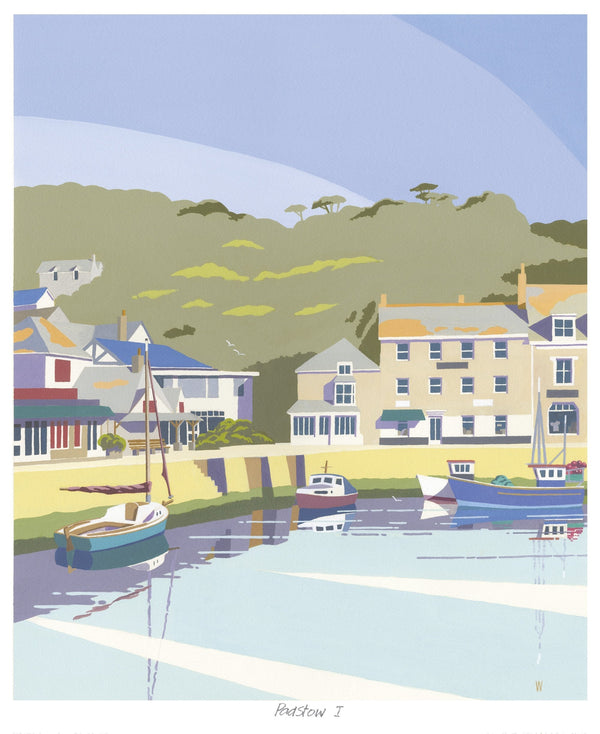 Print-JW244P - Padstow 1 Art Print-Whistlefish