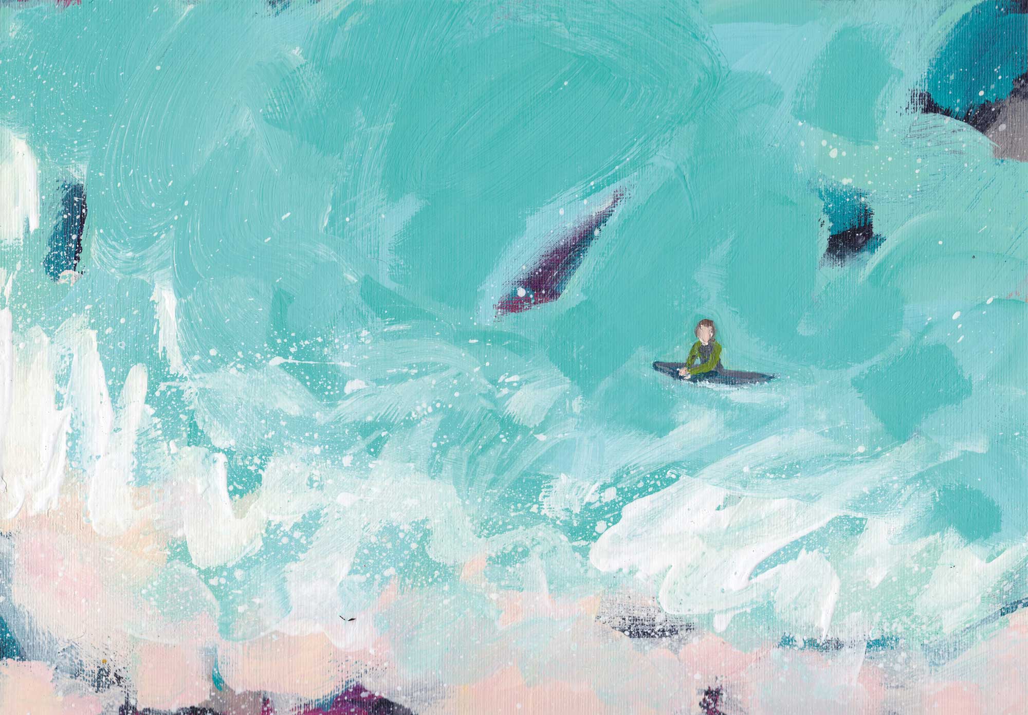 Print-LNC23P - Waiting for a Wave Art Print-Whistlefish