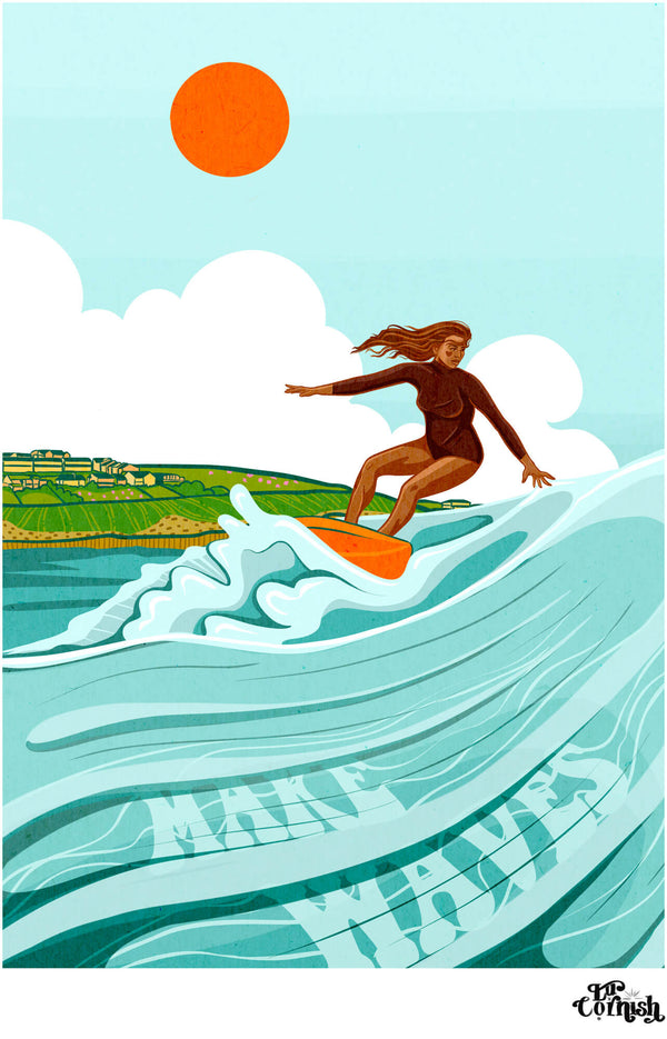 Print-LUC01P - Fistral, Make Waves-Whistlefish