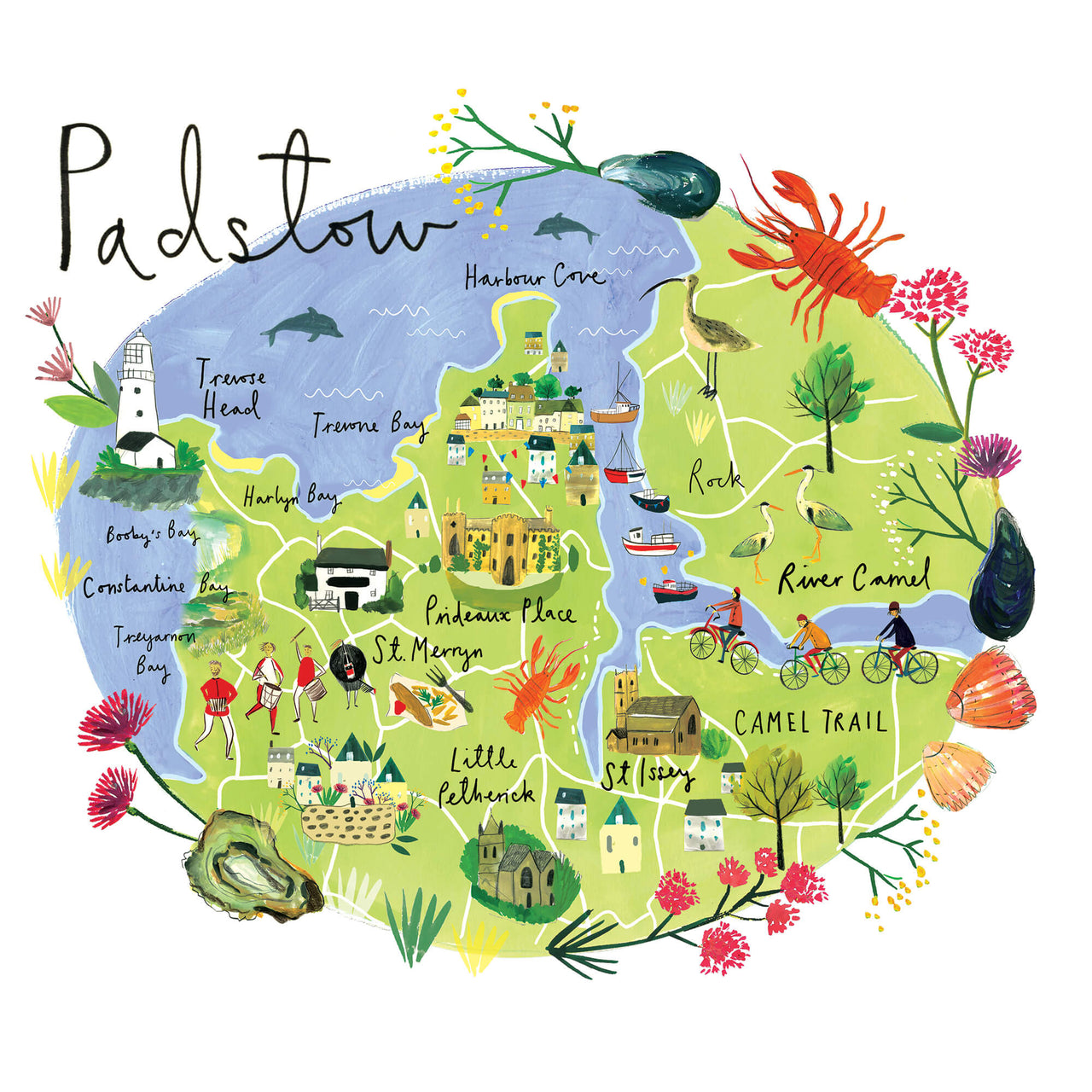 Print-RC19P - Padstow Art Print-Whistlefish