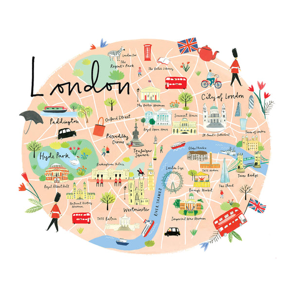 RC32P - London Map Art Print