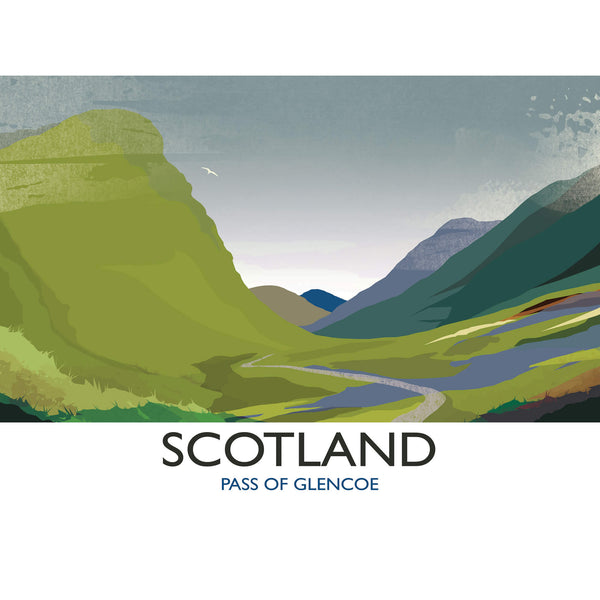 Print-RS23P - Pass of Glencoe Travel Print-Whistlefish