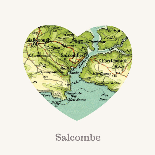 RS61P - I Love Salcombe Art Print