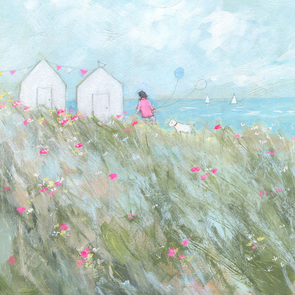 Print-SF114P - Balloons & Beach Huts Art Print-Whistlefish