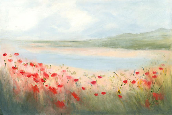 Print-SF80P - Poppies In The Estuary Large Art Print-Whistlefish