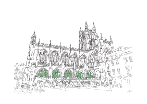 Print-SH19P - Bath Abbey-Whistlefish