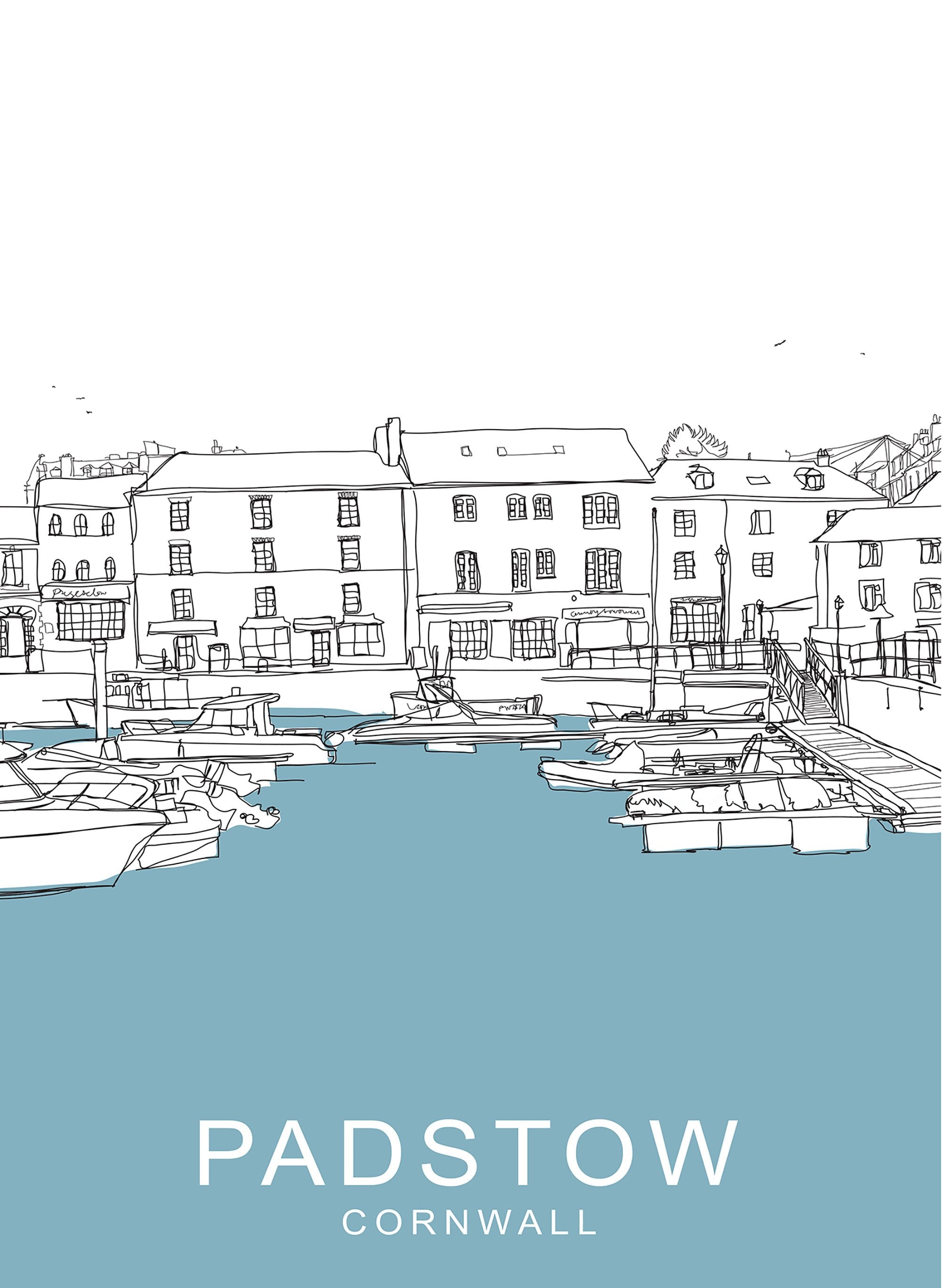 Padstow Strand Travel Art Print - Whistlefish