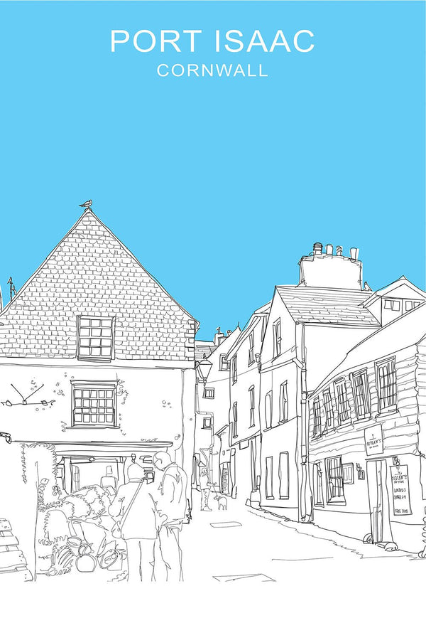 Print-SH55P - Port Isaac Cornwall Print-Whistlefish