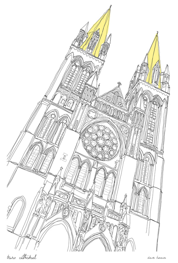 Print - SH82P - Truro Cathedral small - Truro Cathedral - Art Print - Whistlefish
