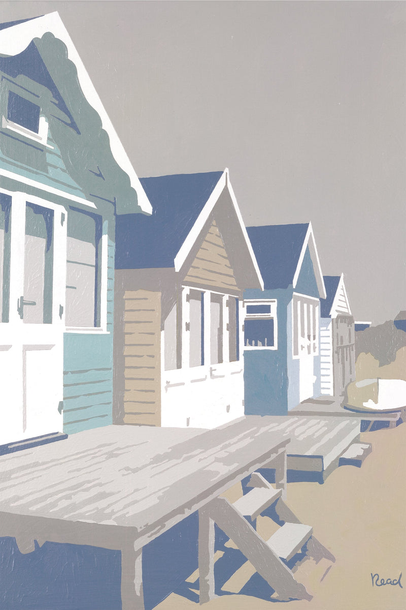 Print-SR02P - Mudeford Huts Blue Print-Whistlefish