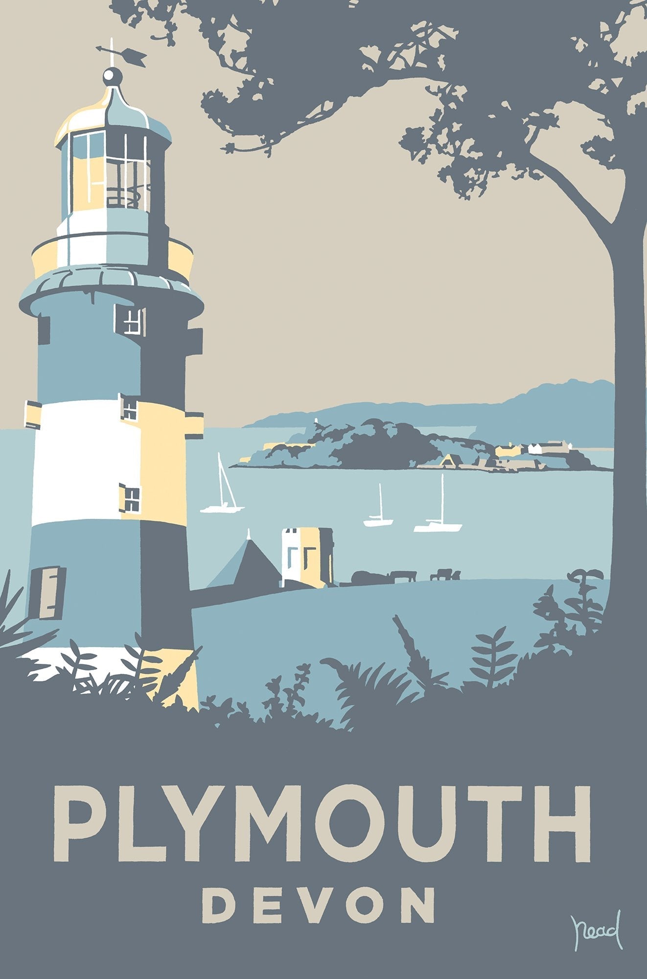 Plymouth Small Art Print - Whistlefish