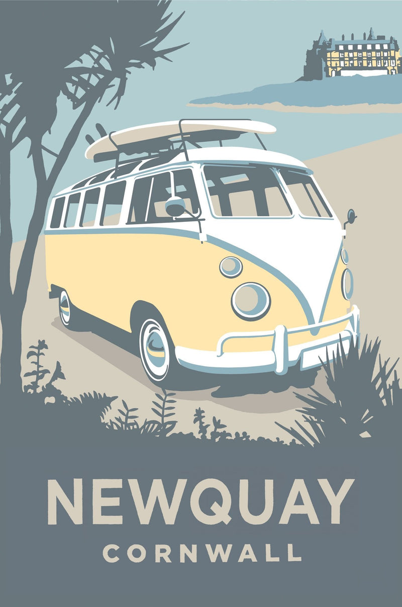 Print-SR53P - Newquay Travel Art Print-Whistlefish