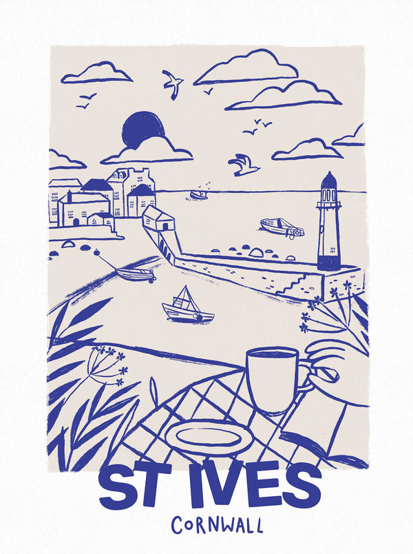 Print-WF1077P - Tides & Towns St Ives Art Print-Whistlefish