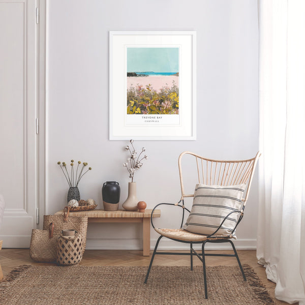 Print-WF107P - Trevone Bay II Art Print-Whistlefish