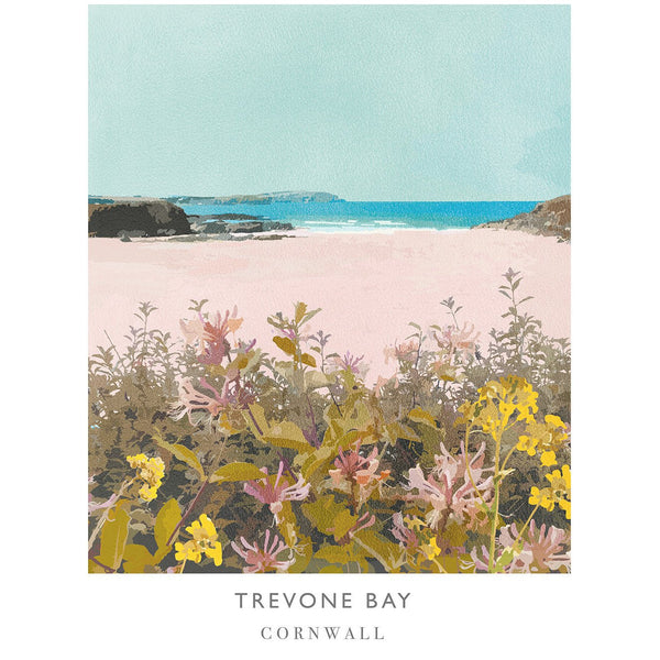 Print-WF107P - Trevone Bay II Art Print-Whistlefish