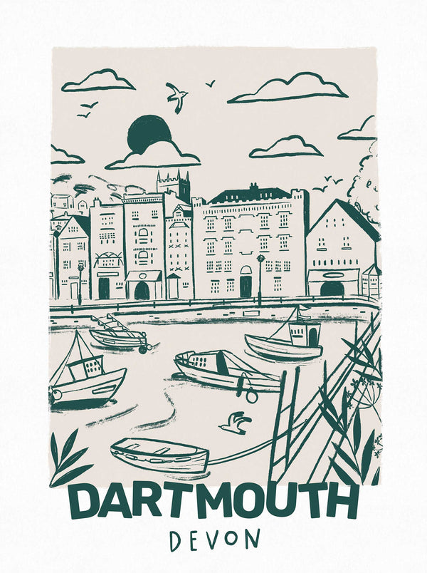 Print-WF1083P - Tides & Towns Dartmouth Art Print-Whistlefish
