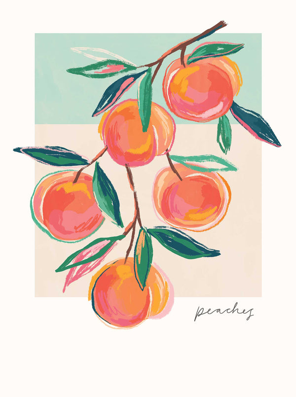 Print-WF1089P - Peaches Art Print-Whistlefish
