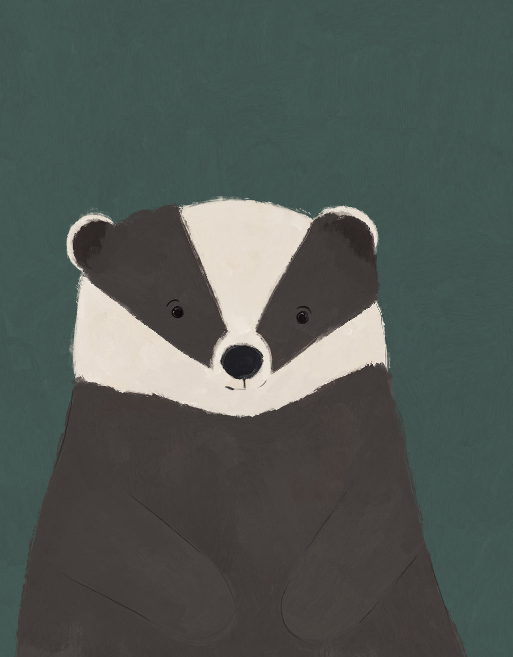 Print-WF1113P - Badger Medium Art Print-Whistlefish