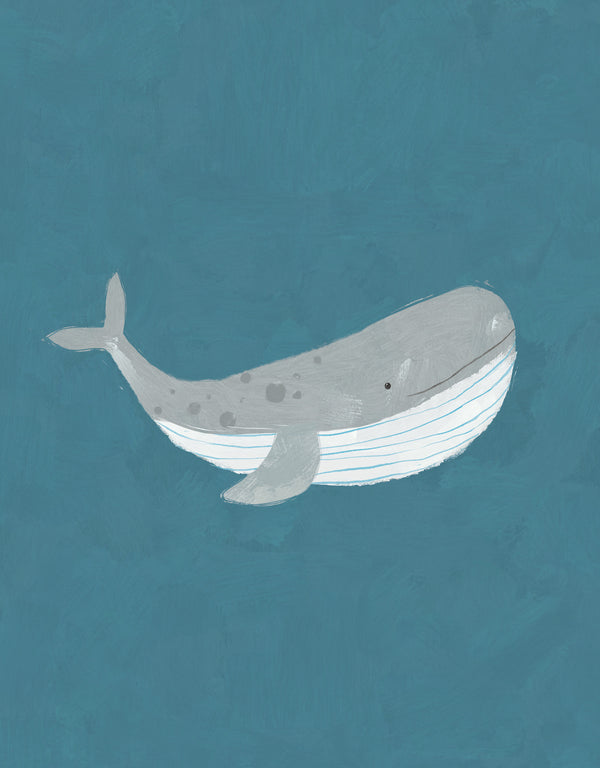 Print-WF1116P - Whale Medium Art Print-Whistlefish