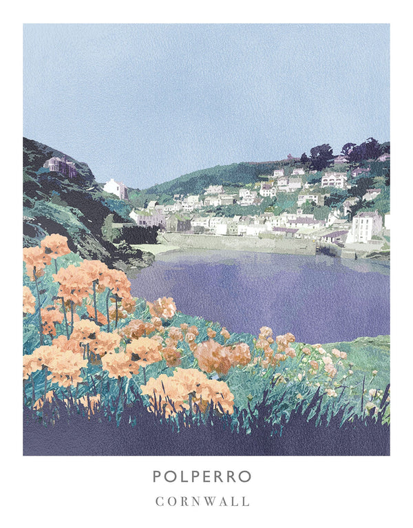 Print-WF113P - Polperro Art Print-Whistlefish